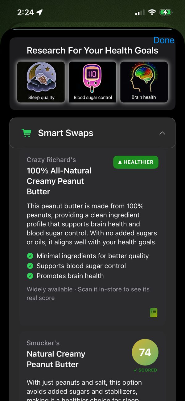 Step 4 · Smart Swaps in the store